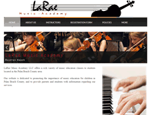 Tablet Screenshot of laraemusicacademy.com